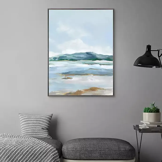 Best Kirklands Home Coastal Mountains I Framed Canvas Art Print Blue