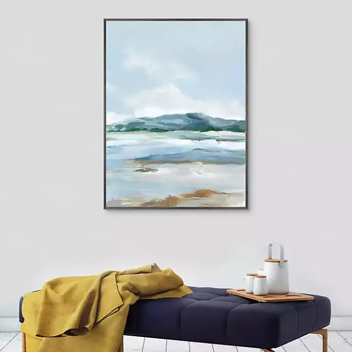Best Kirklands Home Coastal Mountains I Framed Canvas Art Print Blue