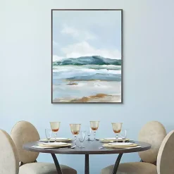 Best Kirklands Home Coastal Mountains I Framed Canvas Art Print Blue