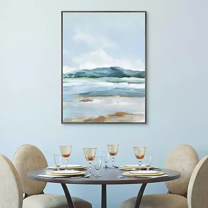 Best Kirklands Home Coastal Mountains I Framed Canvas Art Print Blue