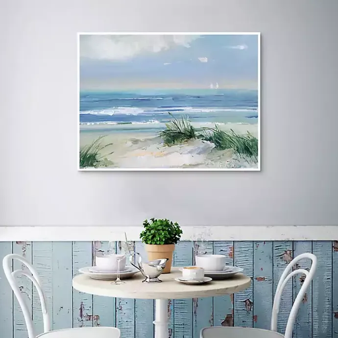 Hot Kirklands Home Coastal Breezes Framed Canvas Art Print Blue