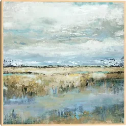 Sale Kirklands Home Coastal Marsh Framed Canvas Art Print Blue