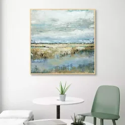 Sale Kirklands Home Coastal Marsh Framed Canvas Art Print Blue