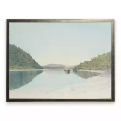 New Kirklands Home Coastal Reflection Framed Art Print Blue