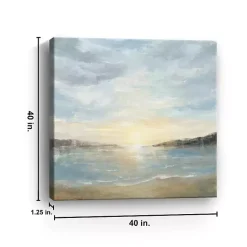 Kirklands Home Coastal Sunset Canvas Art Print, 40x40 in. Blue