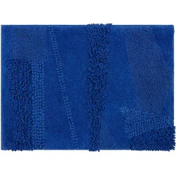 Clearance Kirklands Home Cobalt Asymmetrical Cotton Bath Mat Blue