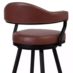 Best Kirklands Home Coffee Faux Leather Justin Swivel Counter Stool Brown
