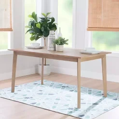 Hot Kirklands Home Colleen Natural Midcentury Dining Table Brown