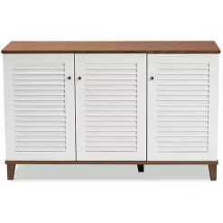 Clearance Kirklands Home Collier Two-Tone 3-Door Shoe Storage Cabinet