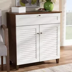 Online Kirklands Home Collier Two-Tone Drawer Shoe Storage Cabinet