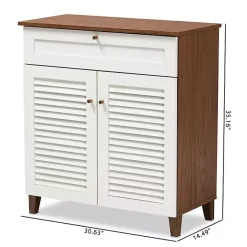 Online Kirklands Home Collier Two-Tone Drawer Shoe Storage Cabinet
