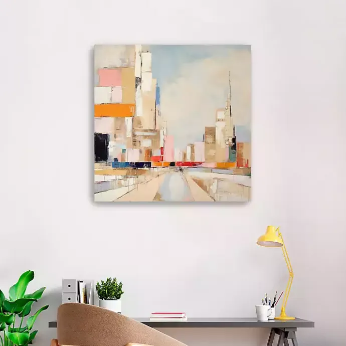 Sale Kirklands Home Colorblock Skyline Canvas Art Print Multi