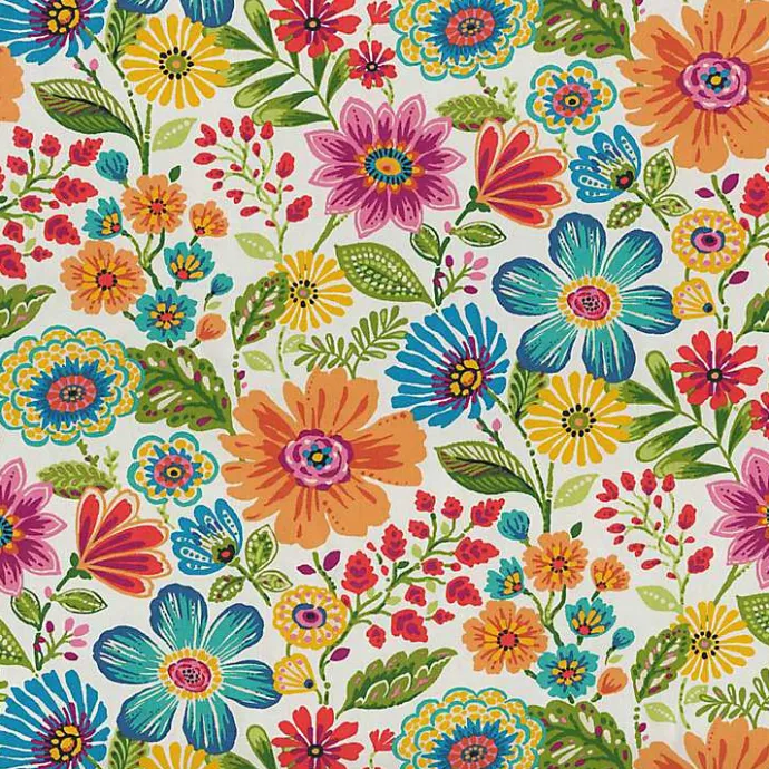 Sale Kirklands Home Colorful Floral Outdoor Chair Cushion Multi