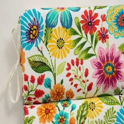 Sale Kirklands Home Colorful Floral Outdoor Chair Cushion Multi