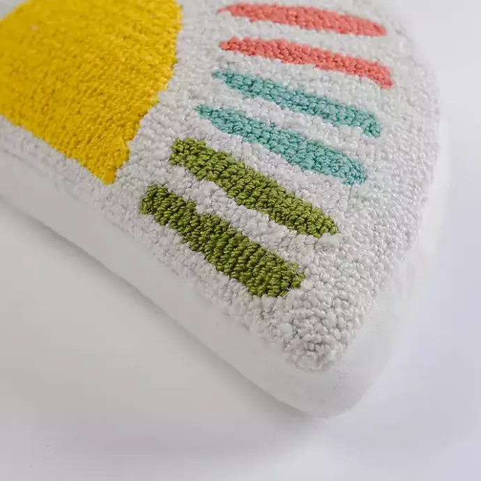 Hot Kirklands Home Colorful Half-Sun Shaped Outdoor Pillow