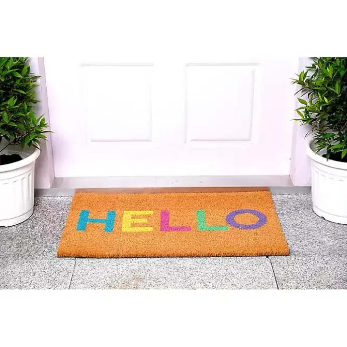 Outlet Kirklands Home Colorful Hello Doormat