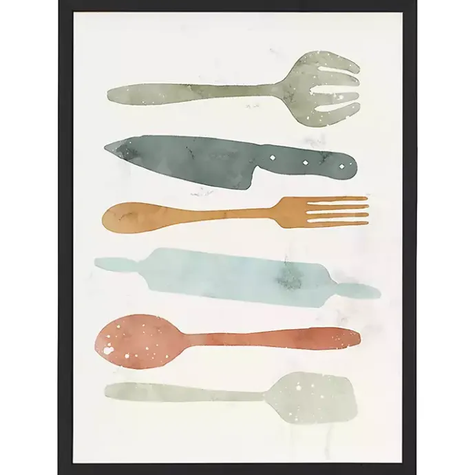 Outlet Kirklands Home Colorful Utensils Framed Art Print