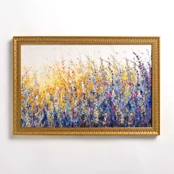 Hot Kirklands Home Colorful Wildflowers Gold Framed Art Print