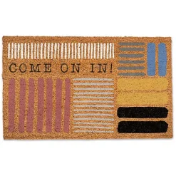 Discount Kirklands Home Come On In Colorful Stripes Doormat Multi