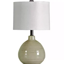Outlet Kirklands Home Cool Gray Table Lamp White