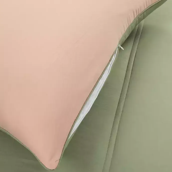 Kirklands Home Coral & Sage Reversible 3-pc. Queen Comforter Set