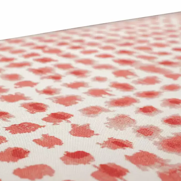 Clearance Kirklands Home Coral Checkered Outdoor Bench Cushion