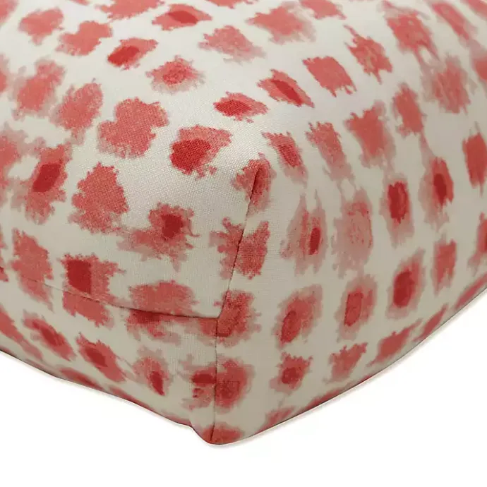 Clearance Kirklands Home Coral Checkered Outdoor Bench Cushion