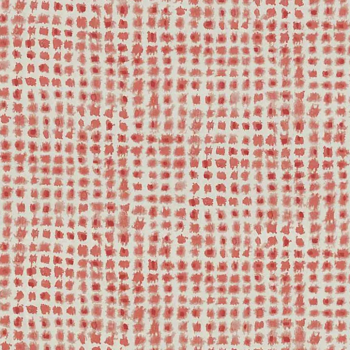 Discount Kirklands Home Coral Checkered Outdoor Chair Cushion