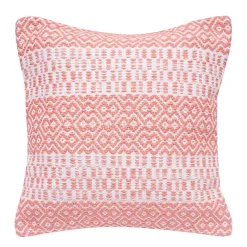Kirklands Home Coral Diamond Stripe Indoor/Outdoor Pillow Pink
