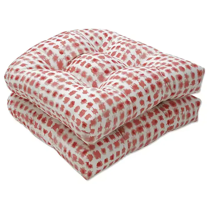 Best Kirklands Home Coral Dotted 2-pc. Outdoor Chair Cushion Set