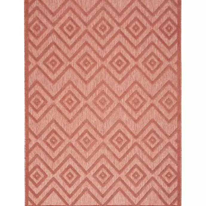 Online Kirklands Home Coral Diamond Indoor/Outdoor Area Rug, 4x6 Orange