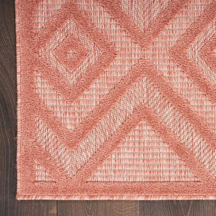 Online Kirklands Home Coral Diamond Indoor/Outdoor Area Rug, 4x6 Orange