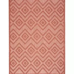 Clearance Kirklands Home Coral Diamond Indoor/Outdoor Area Rug, 5x7 Orange
