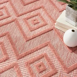 Clearance Kirklands Home Coral Diamond Indoor/Outdoor Area Rug, 5x7 Orange