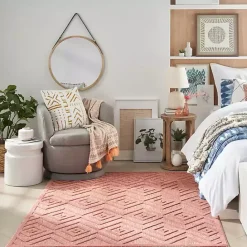 Clearance Kirklands Home Coral Diamond Indoor/Outdoor Area Rug, 5x7 Orange