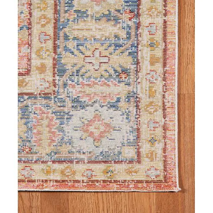 Clearance Kirklands Home Coral Vintage Border Runner, 2x8