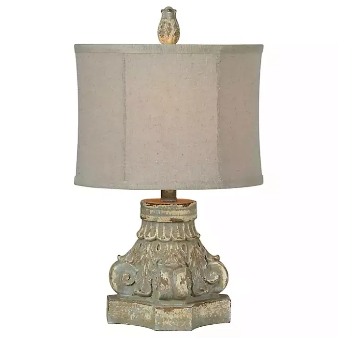 New Kirklands Home Corinthian Column Table Lamps, Set of 2 Ivory