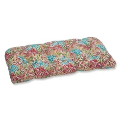 Kirklands Home Corinthian Dapple Wicker Loveseat Cushion Multi