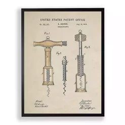 New Kirklands Home Cork Screw Patent Framed Art Print