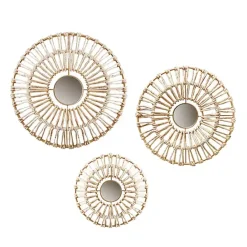 Best Kirklands Home Corn Husk Wrapped Mirrors, Set of 3