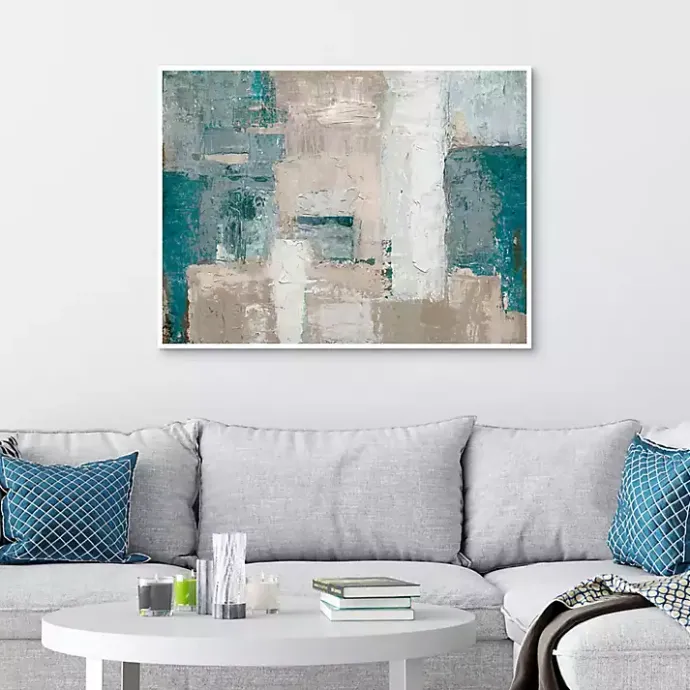 Hot Kirklands Home Cosmopolitan Blue Framed Canvas Art Print Multi