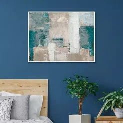 Hot Kirklands Home Cosmopolitan Blue Framed Canvas Art Print Multi