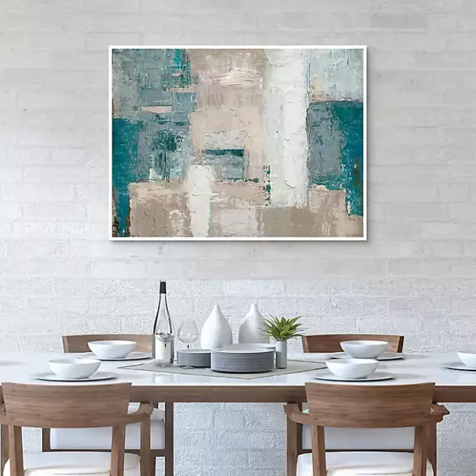 Hot Kirklands Home Cosmopolitan Blue Framed Canvas Art Print Multi