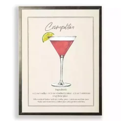 New Kirklands Home Cosmopolitan Framed Art Print Red