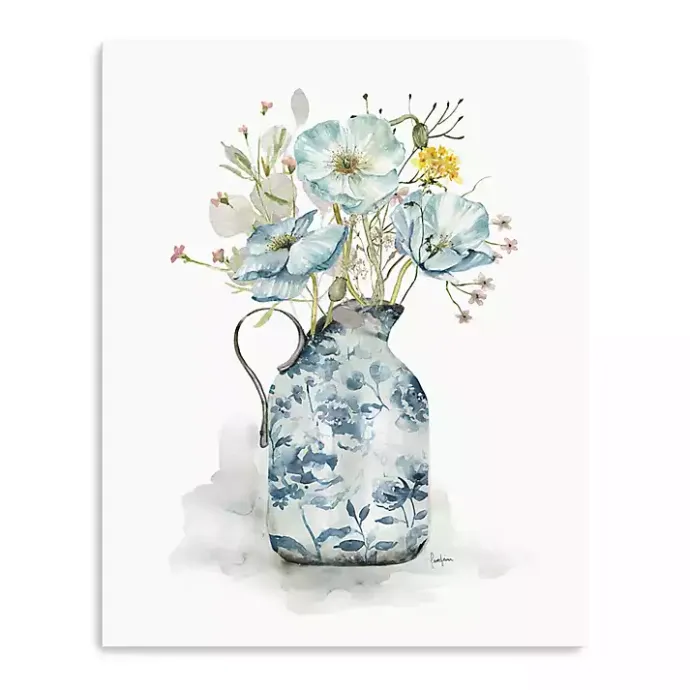 New Kirklands Home Cottage Garden Blues I Canvas Art Print