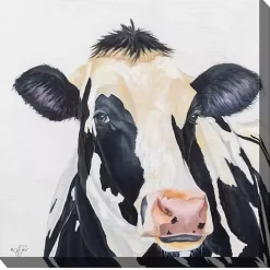New Kirklands Home Cow Portrait Outdoor Canvas Art Print