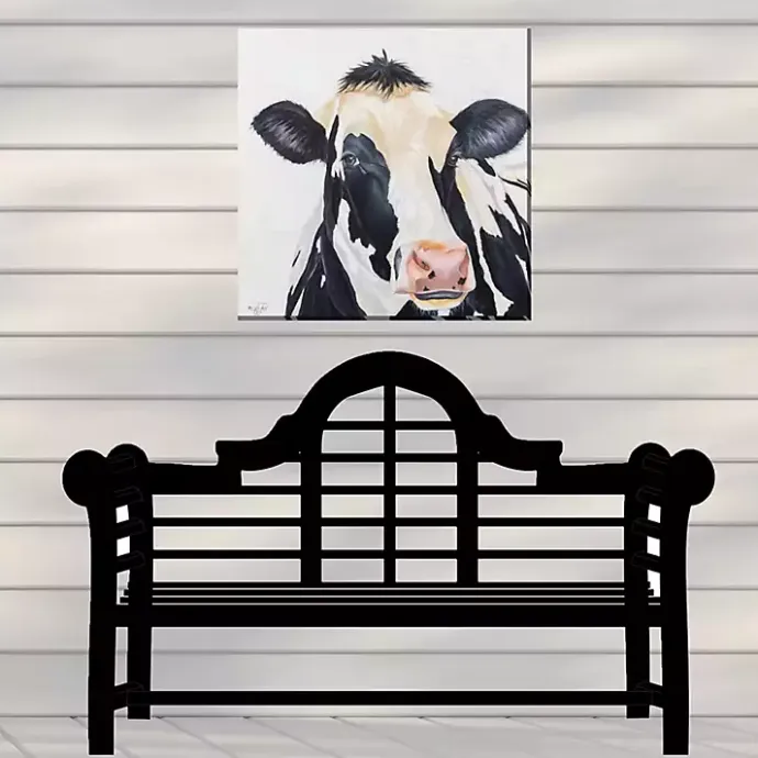 New Kirklands Home Cow Portrait Outdoor Canvas Art Print