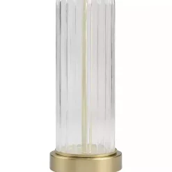Kirklands Home Crassula Clear Glass Table Lamp White