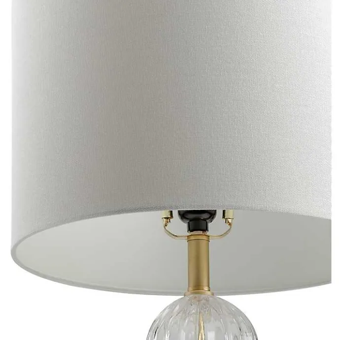 Kirklands Home Crassula Clear Glass Table Lamp White
