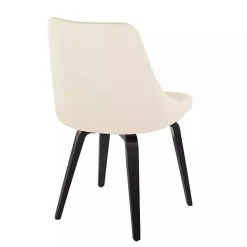 Hot Kirklands Home Cream & Black Faux Leather Dining Chairs, Set of 2 Ivory